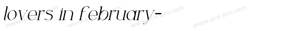 lovers in february字体转换